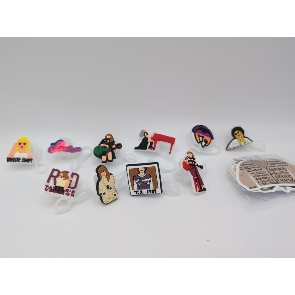 10 Pcs Taylor Swift Straw Covers Tumbler Cup Accessories